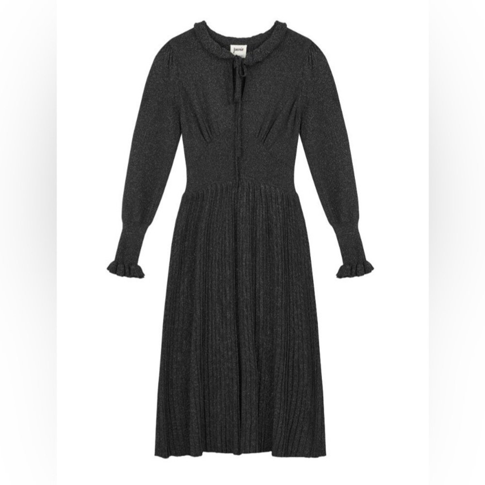 Fey Silver Metallic Knit Midaxi Dress